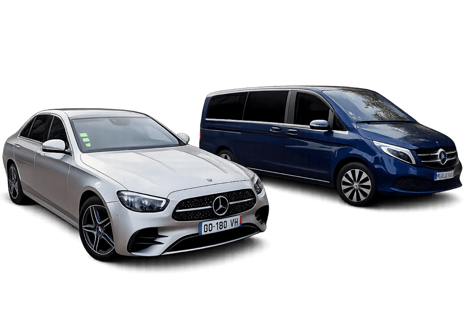 Photo de deux véhicules de taxi à Lisieux en Normandie